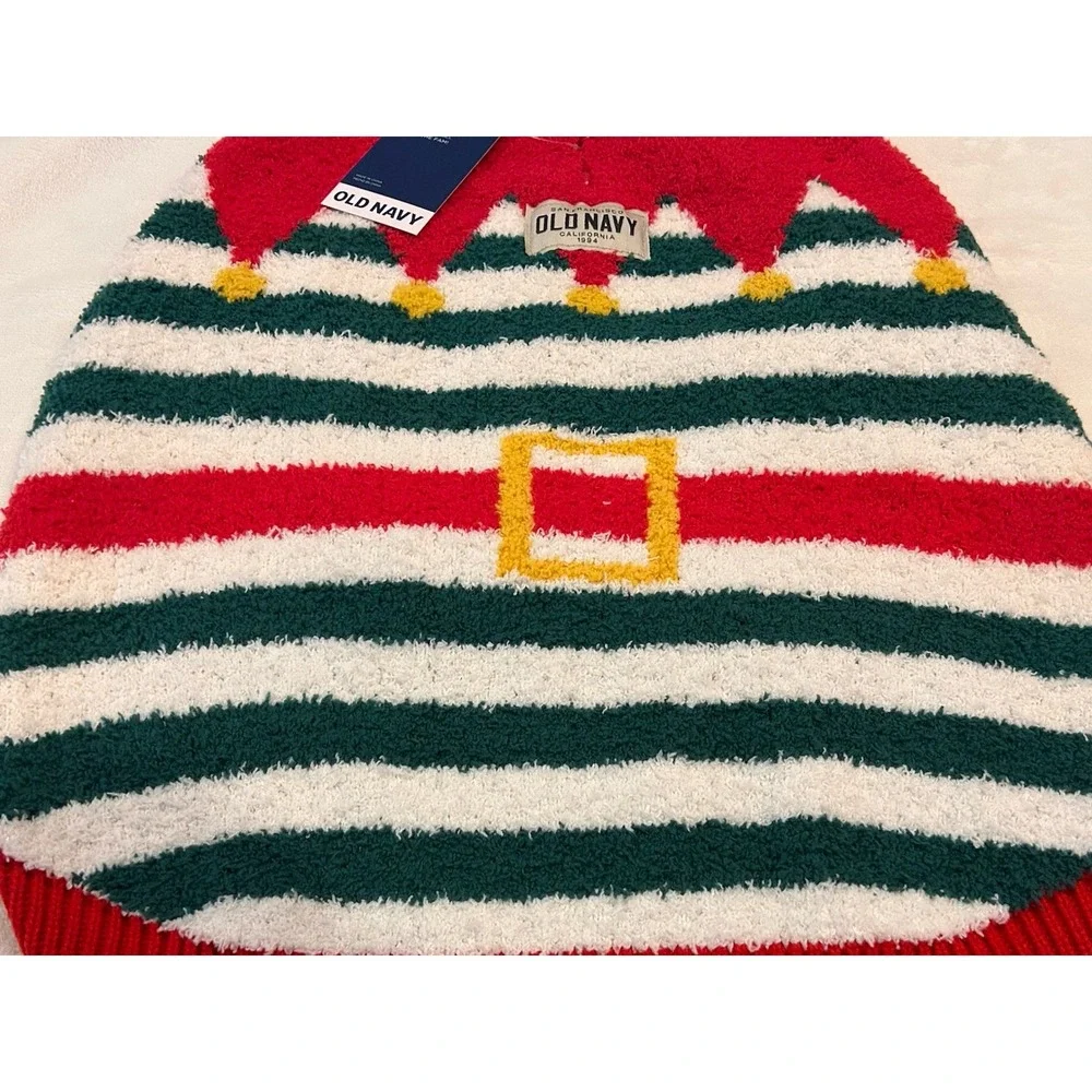 Old Navy Size Large‎ Pet/ Dog Christmas Sweater Elf NEW